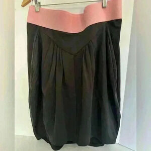 Cute casual knit skirt with wide waistband